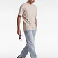 Polera Básica Boxy Fit Hombre Beige - Miniatura 3