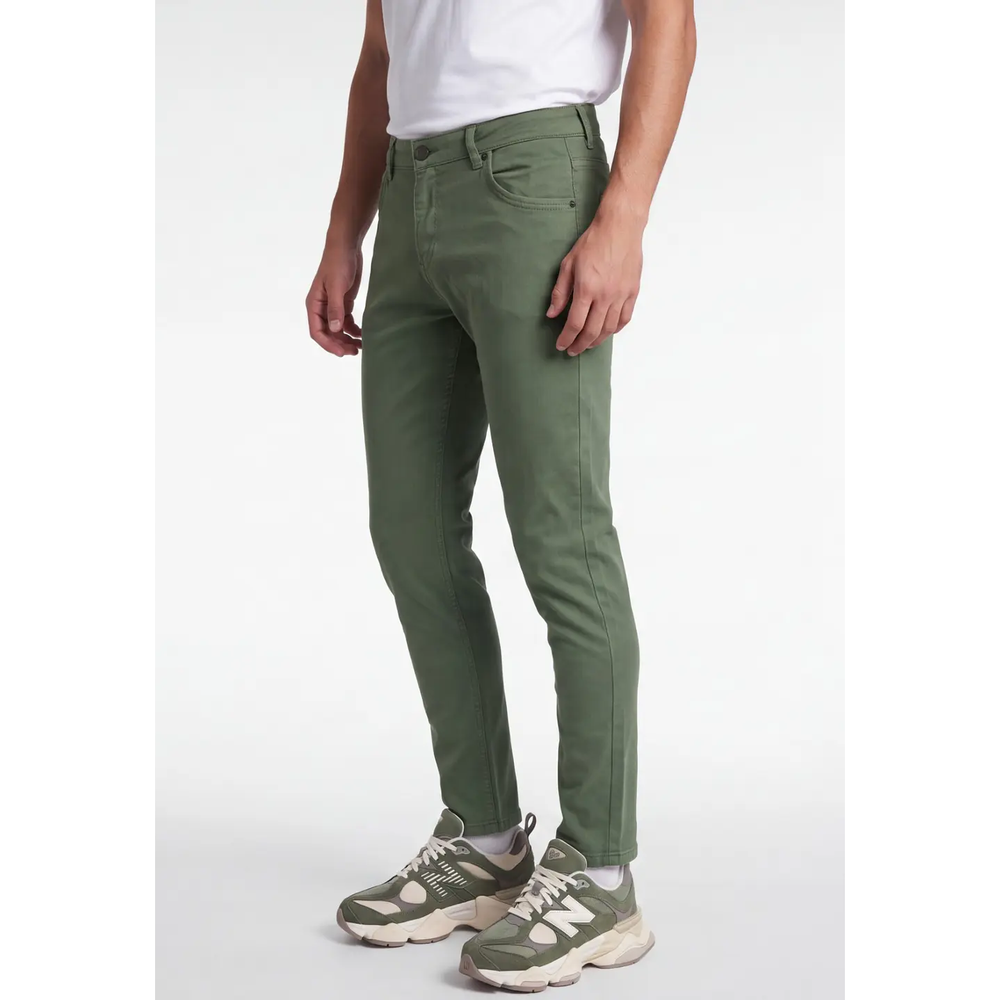 Pantalón Básico Skinny Hombre Verde 1