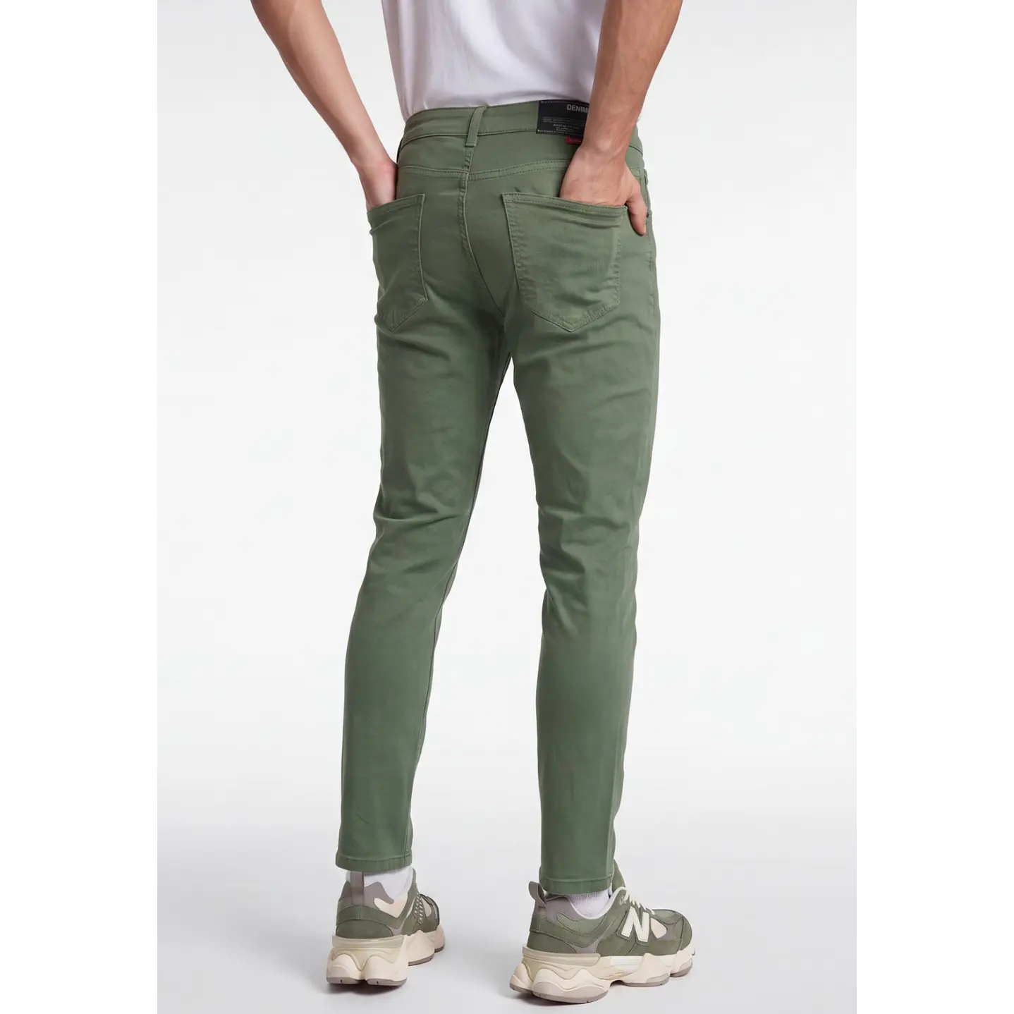 Pantalón Básico Skinny Hombre Verde 2