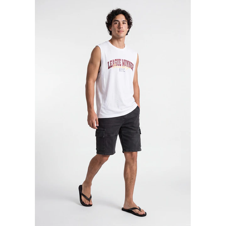 Bermuda Baggy Hombre Negro 3