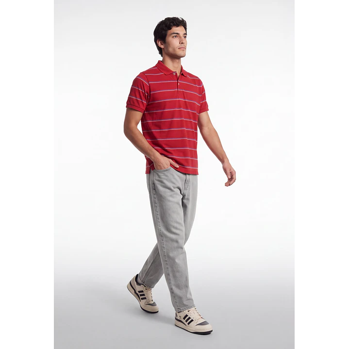 Polera Pique Hombre Rojo 3