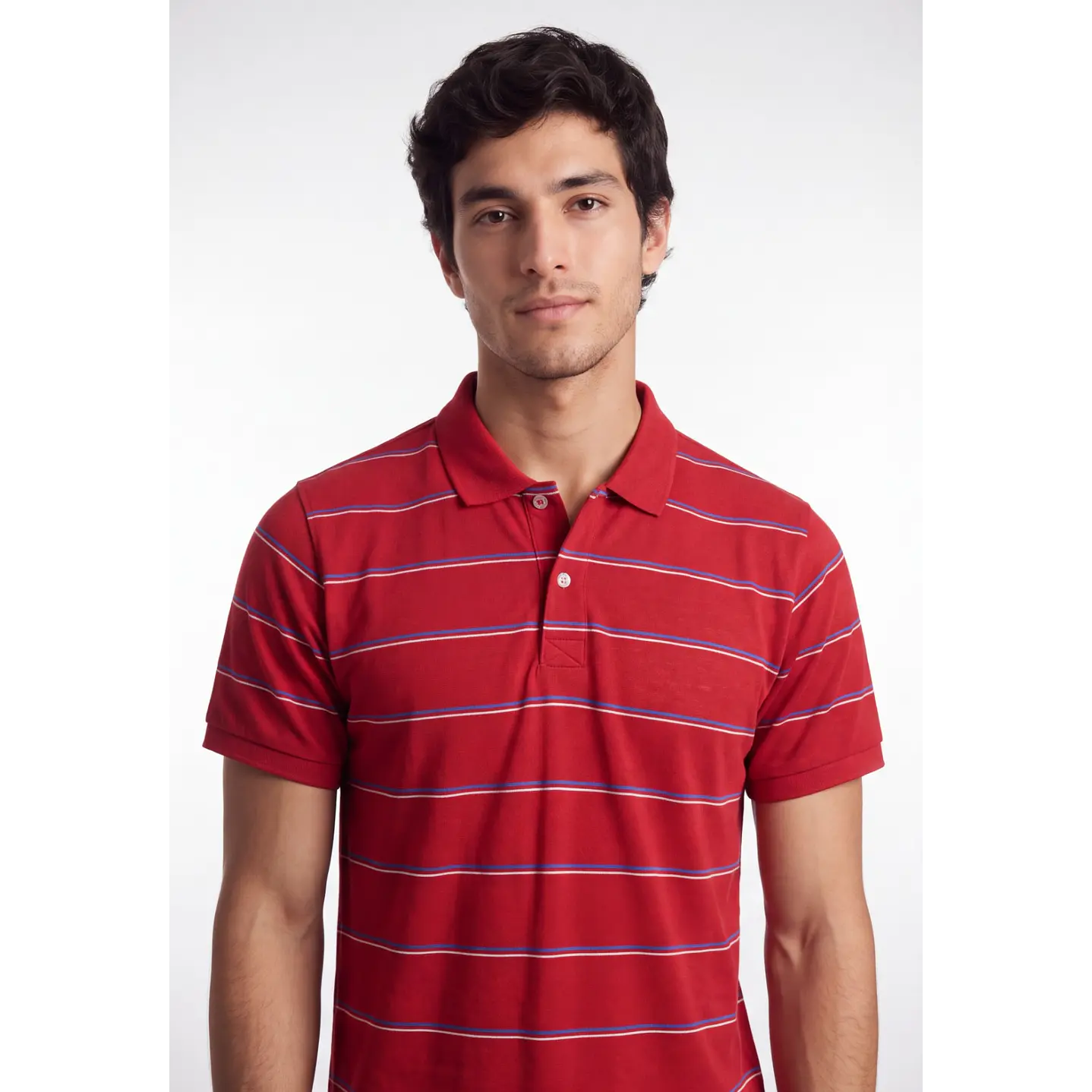 Polera Pique Hombre Rojo 4