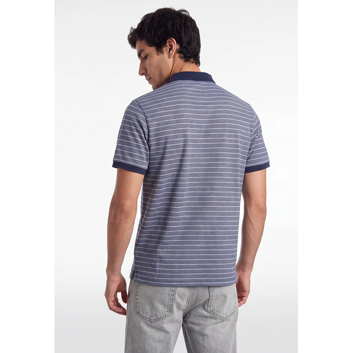 Polera Pique Hombre Gris 2