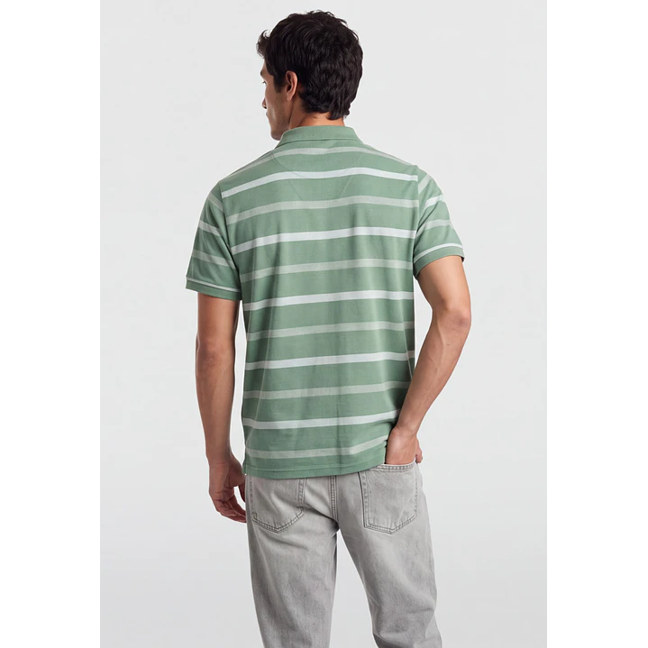 Polera Pique Hombre Verde 2