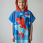 Toalla Infantil Con Gorro 58x59 cm Dinosaurio Azul - Miniatura 1