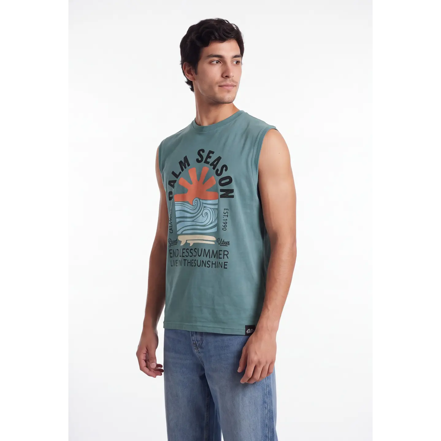 Sudadera Playa Hombre Verde 1