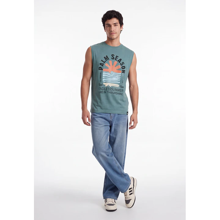 Sudadera Playa Hombre Verde 3