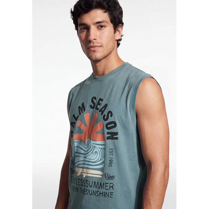 Sudadera Playa Hombre Verde 4