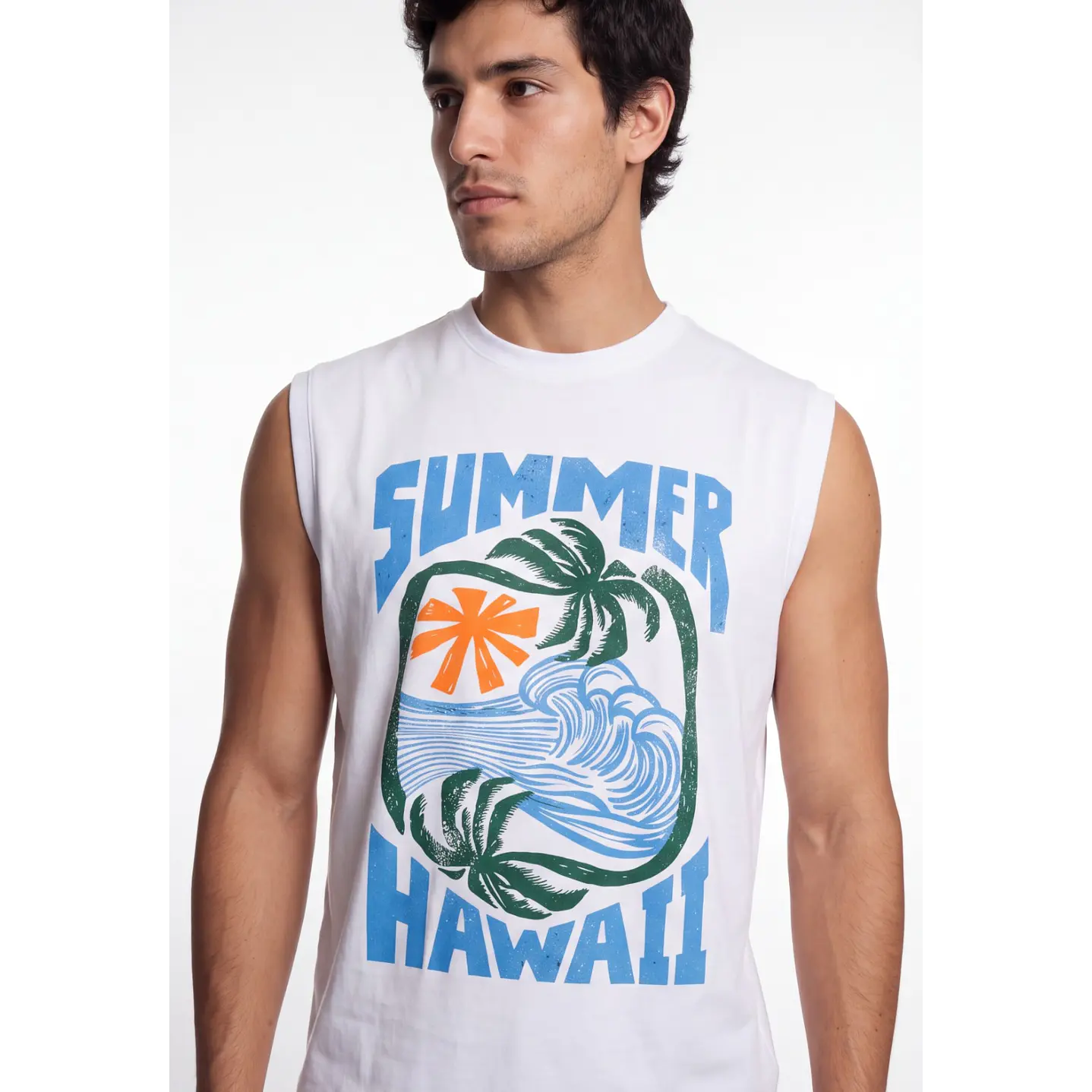 Sudadera Playa Hombre Blanco 4