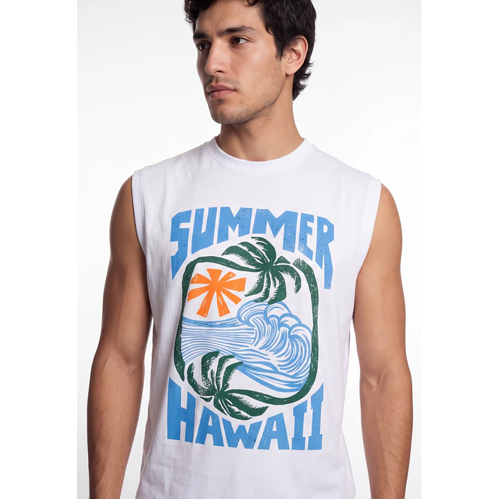 Sudadera Playa Hombre Blanco 4