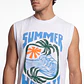 Sudadera Playa Hombre Blanco - Miniatura 4