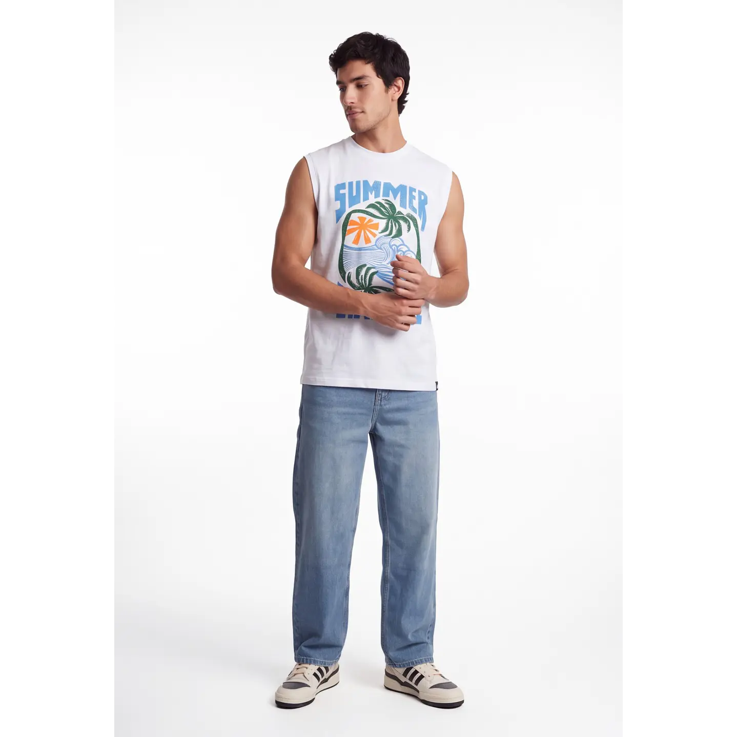 Sudadera Playa Hombre Blanco 3