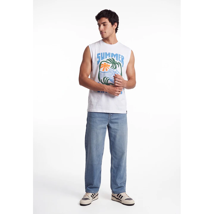Sudadera Playa Hombre Blanco 3
