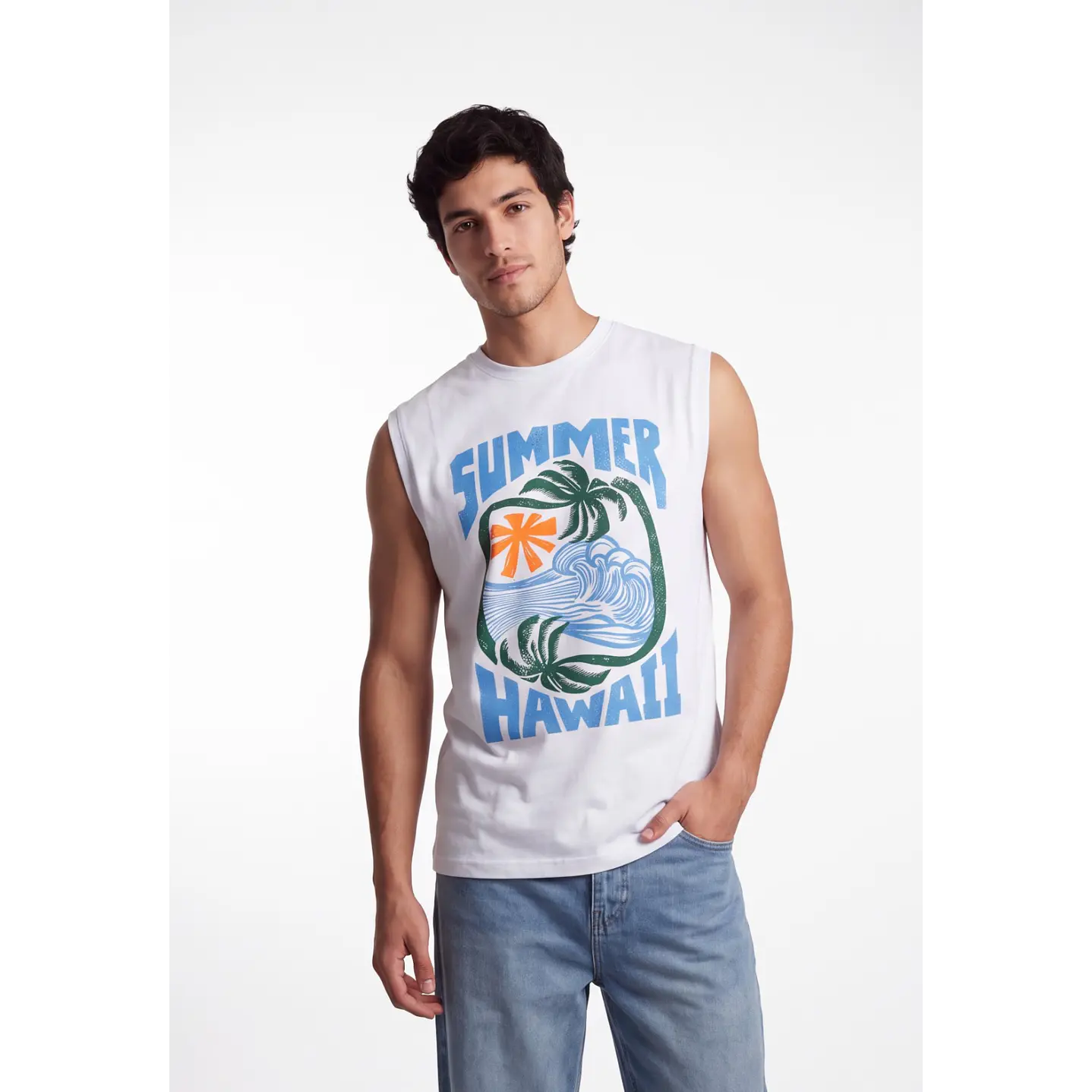 Sudadera Playa Hombre Blanco 1