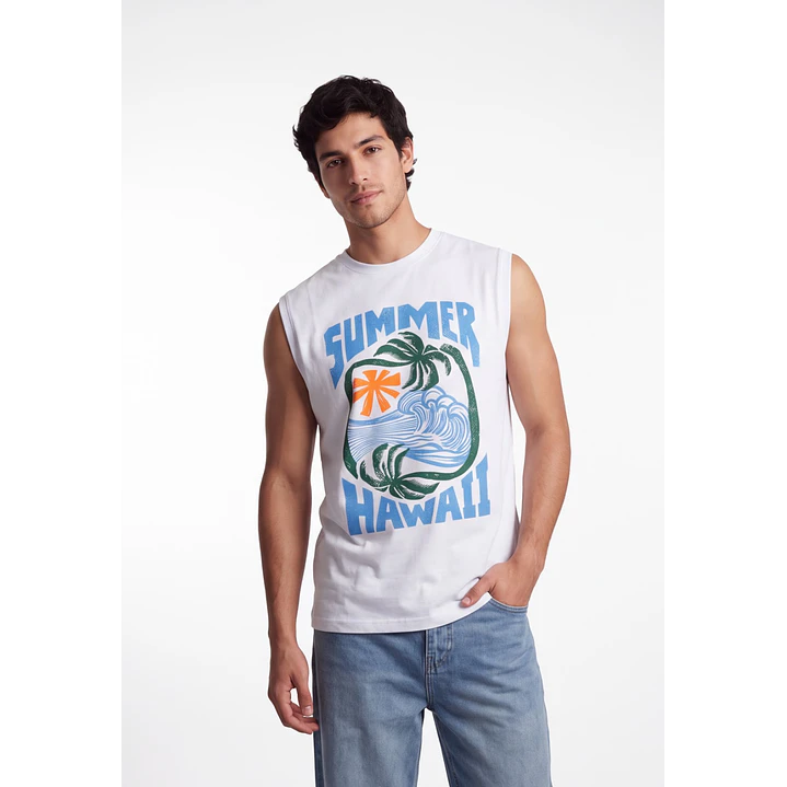 Sudadera Playa Hombre Blanco 1