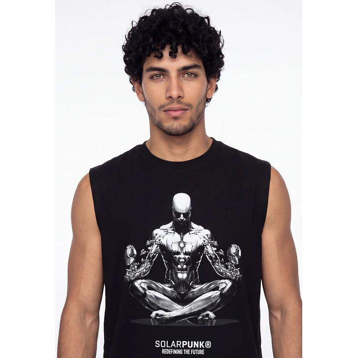 Sudadera Solar Punk Hombre Negro 4