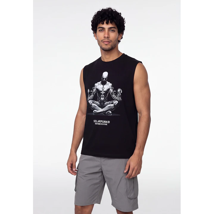 Sudadera Solar Punk Hombre Negro 1