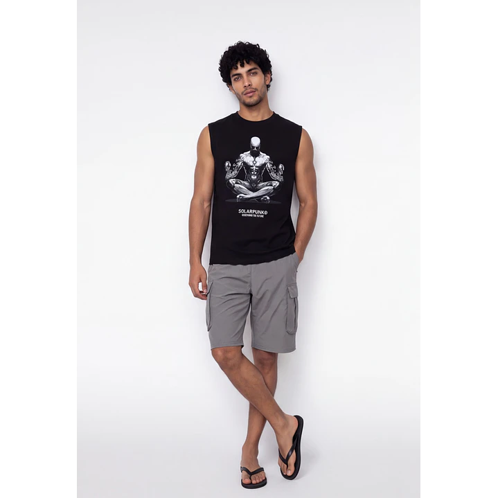 Sudadera Solar Punk Hombre Negro 3