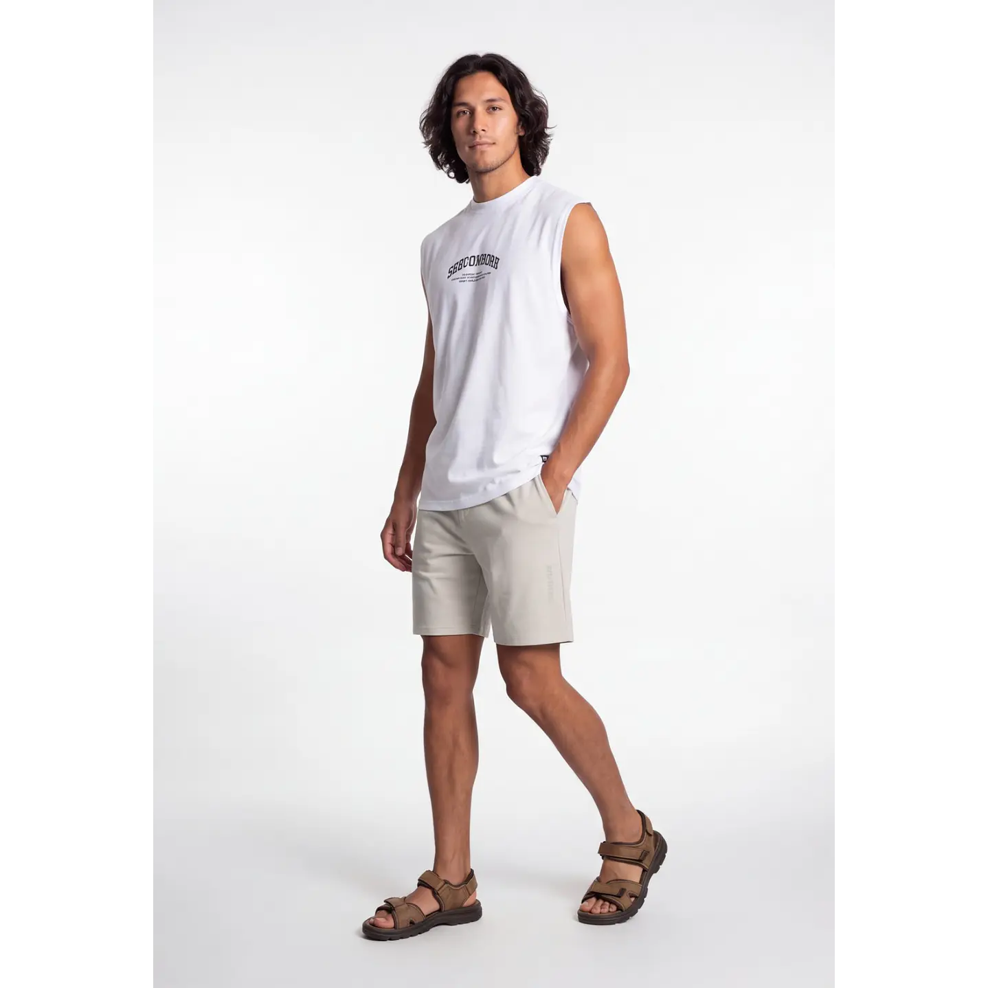 Bermuda Básico Hombre Beige 3