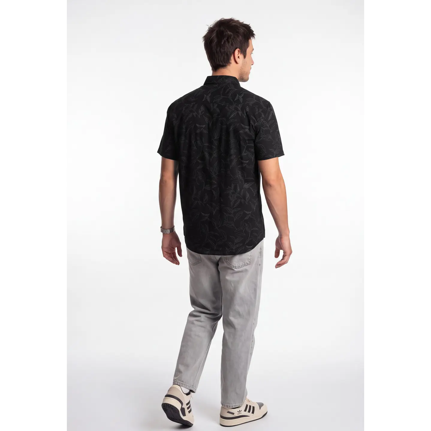 Camisa Viscosa Hombre Negro 2