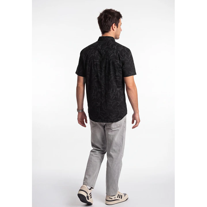 Camisa Viscosa Hombre Negro 2