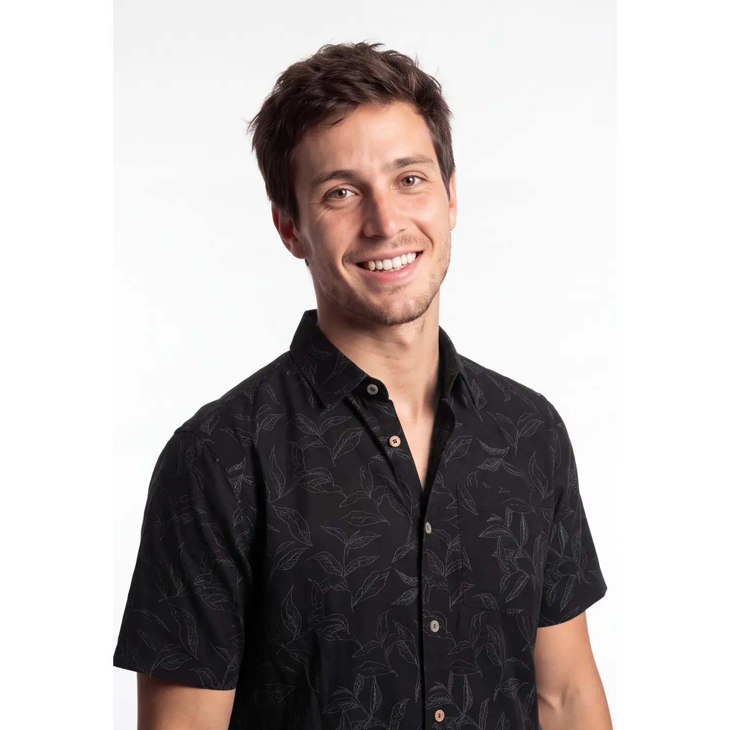 Camisa Viscosa Hombre Negro 4