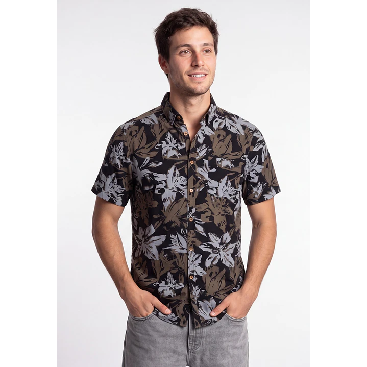 Camisa Viscosa Hombre Beige 1