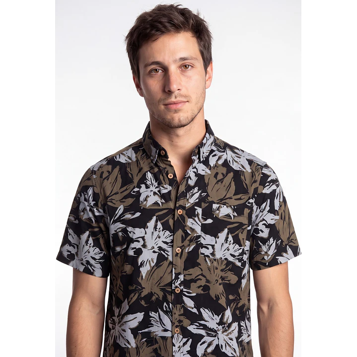 Camisa Viscosa Hombre Beige 4