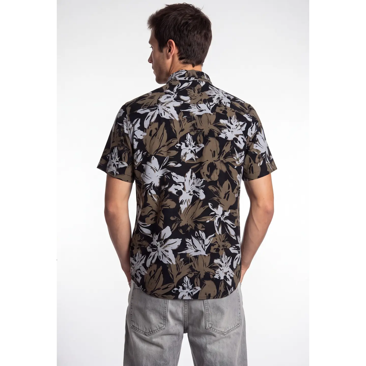 Camisa Viscosa Hombre Beige 2
