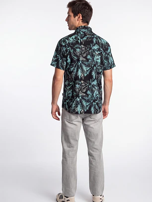 Camisa Viscosa Hombre Verde