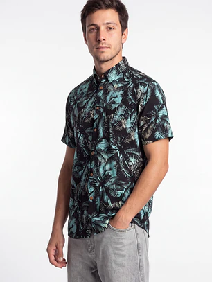 Camisa Viscosa Hombre Verde