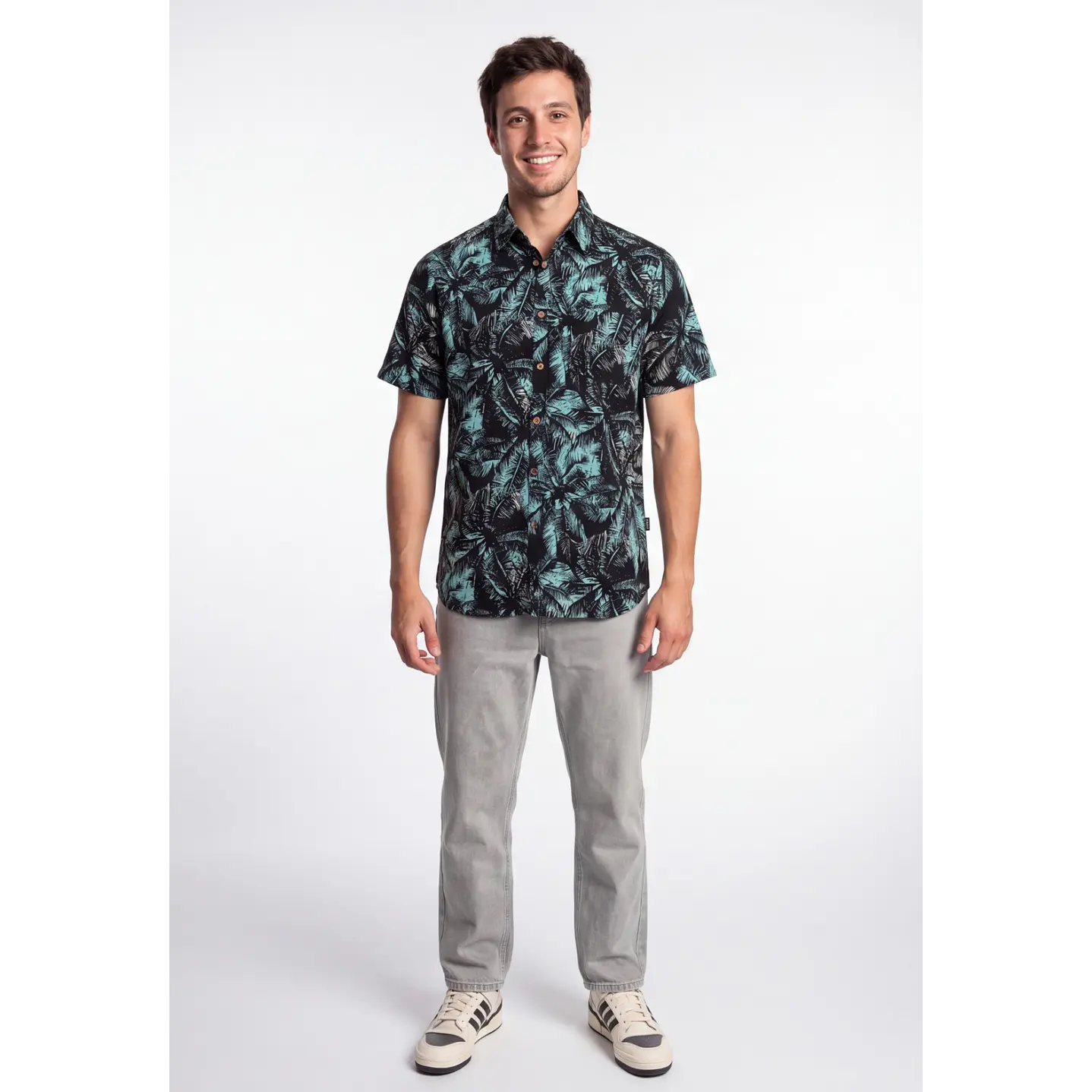 Camisa Viscosa Hombre Verde 4