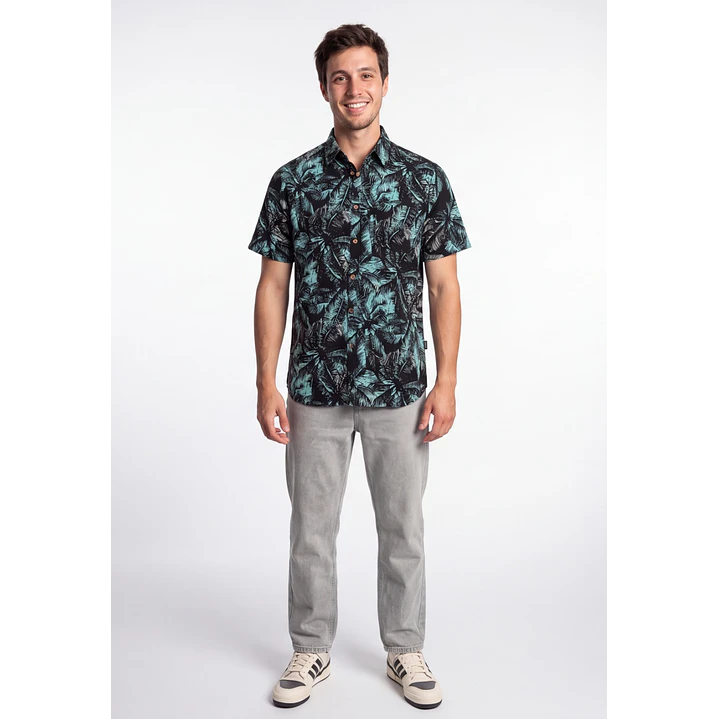 Camisa Viscosa Hombre Verde 4