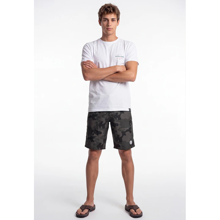 Traje De Baño Militar Hombre Verde 4