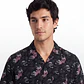 Camisa Viscosa Calavera Hombre Negro - Miniatura 4