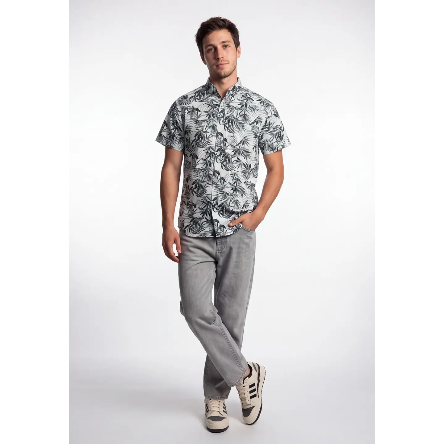 Camisa Popelina Hombre Blanco 3
