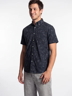 Camisa Popelina Hombre Negro