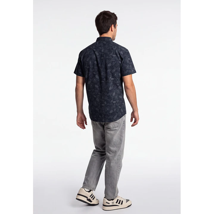 Camisa Popelina Hombre Negro 2