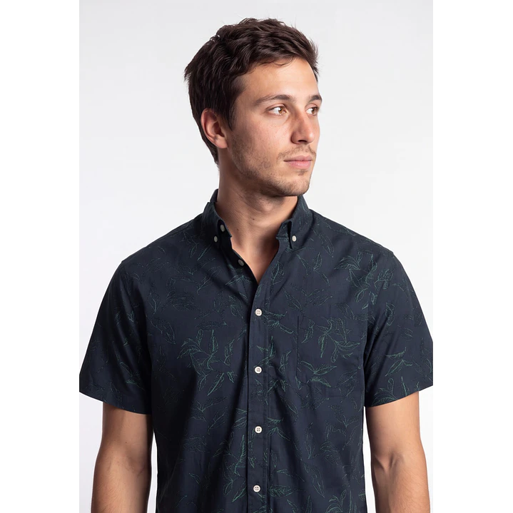 Camisa Popelina Hombre Negro 4