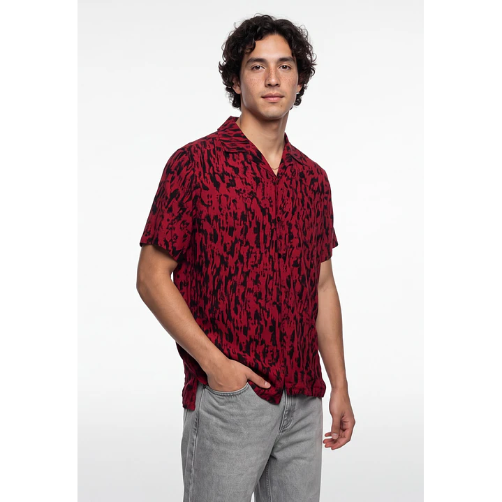 Camisa Viscosa Hombre Rojo 1