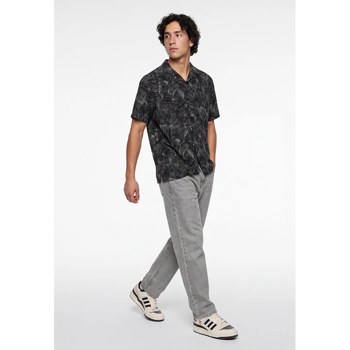 Camisa Viscosa Hombre Gris 3
