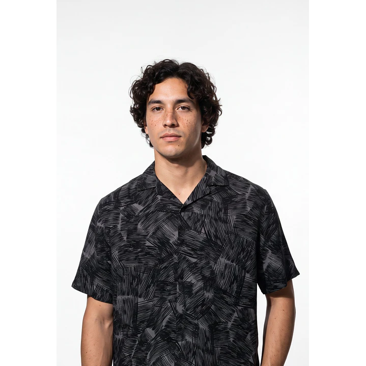 Camisa Viscosa Hombre Gris 4