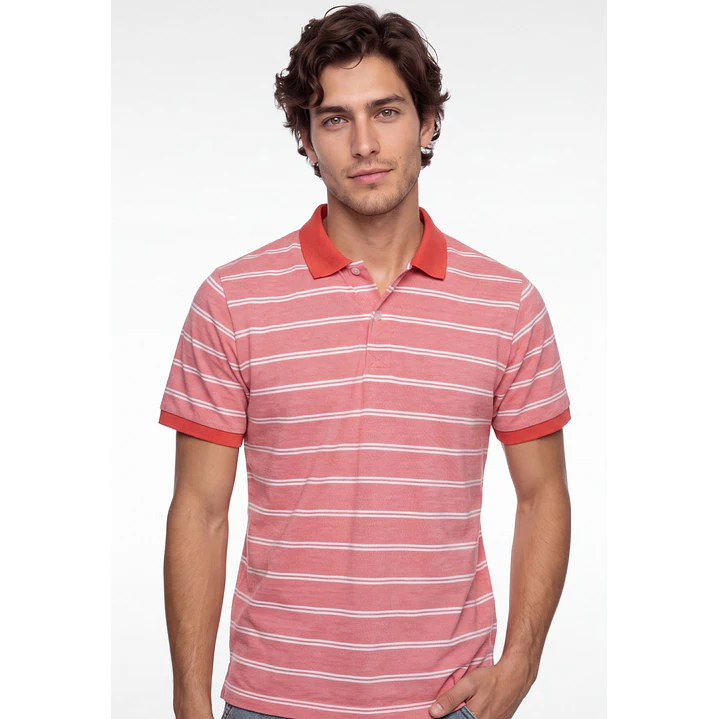 Polera Básica Hombre Rosado 4