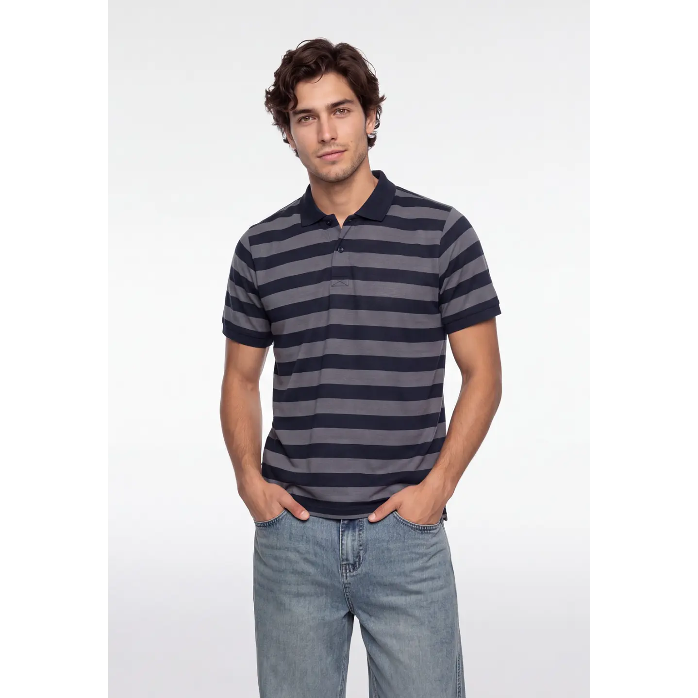 Polera Básica Hombre Gris 1