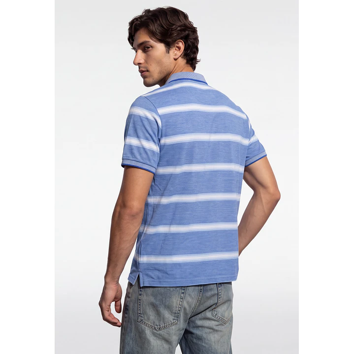 Polera Básica Hombre Celeste 3