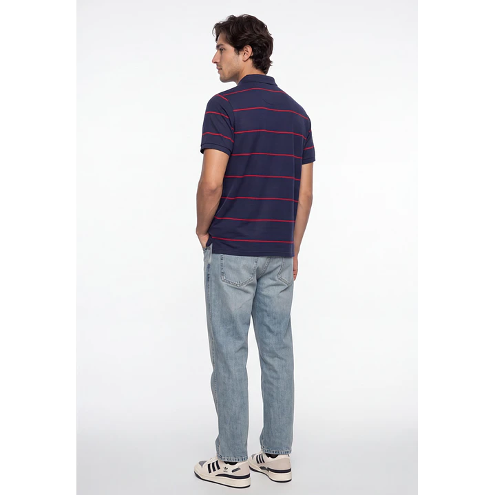 Polera Básica Hombre Azul 3