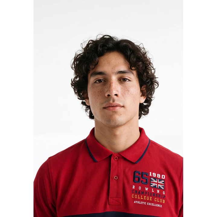 Polera City Hombre Rojo 4