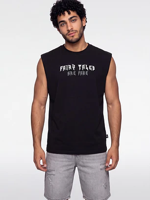 Sudadera Gothic Hombre Sin Manga Negro