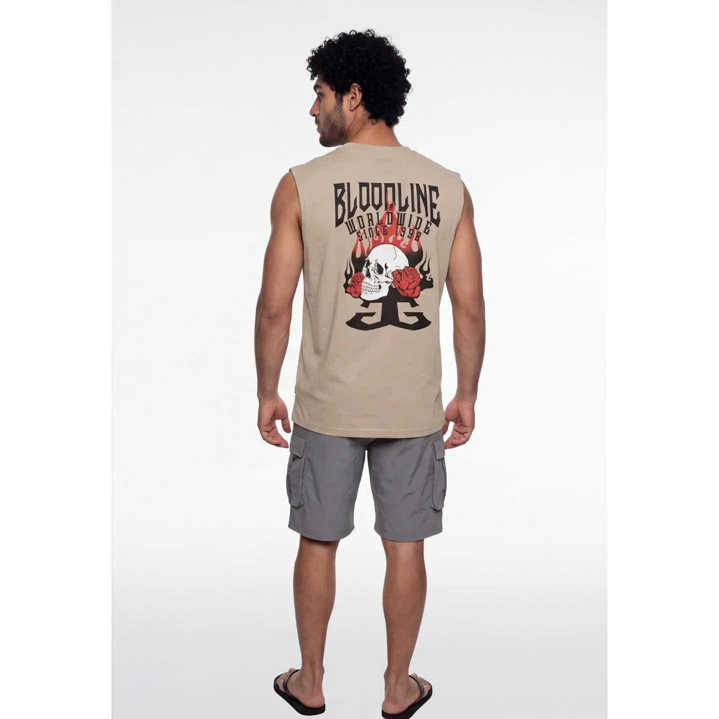 Sudadera Calavera Hombre Beige 1
