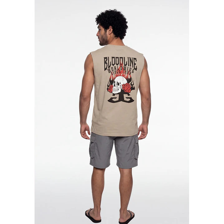 Sudadera Calavera Hombre Beige 1